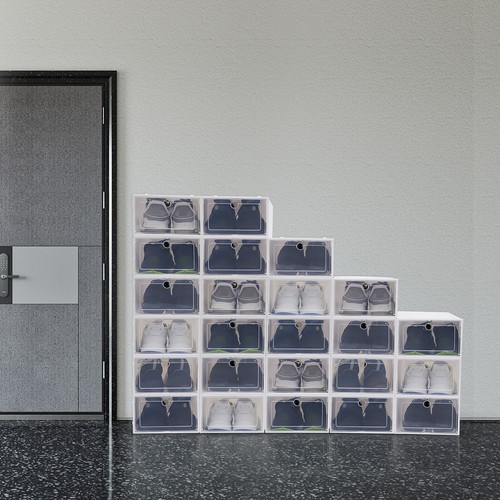 24pcs clear shoe box - clear,